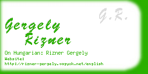 gergely rizner business card